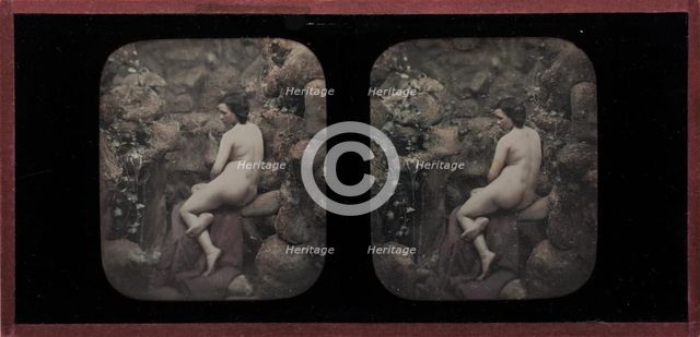 Nude at Well, between 1853 and 1856. Creator: Jacques Antoine Moulin.