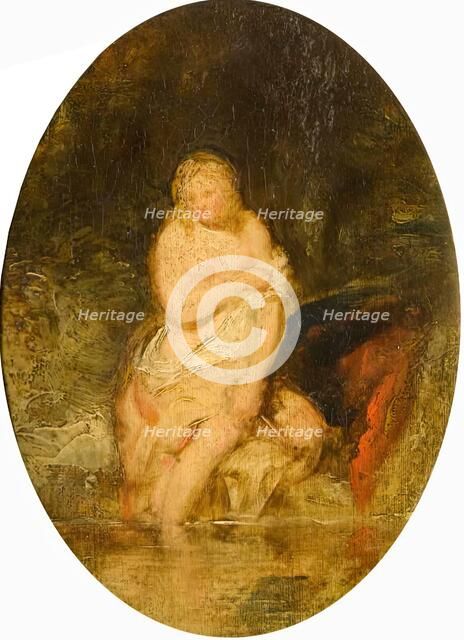Nude Bather-after Rubens, c1840-1867. Creator: John Phillip.