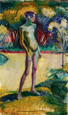 Nude Boy in the garden of Nyerges, c. 1909