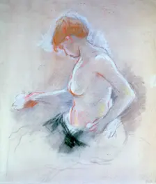 Nude c1861-1895. Artist: Berthe Morisot