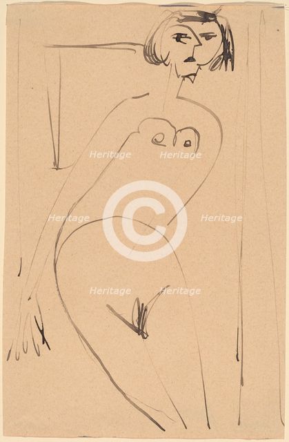 Nude, early 20th century, Creator: Ernst Kirchner.
