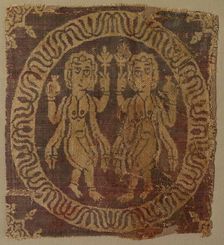Nude Female Dancers from a Tunic, 700s. Creator: Unknown
