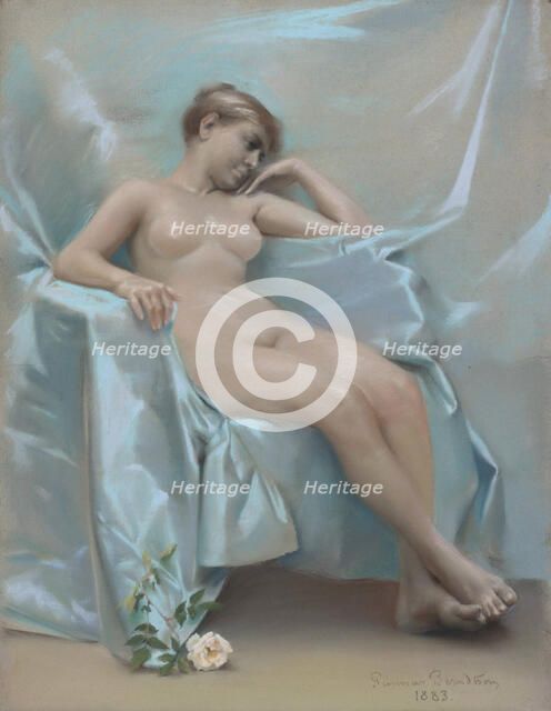 Nude female model, 1883. Creator: Gunnar Berndtson.