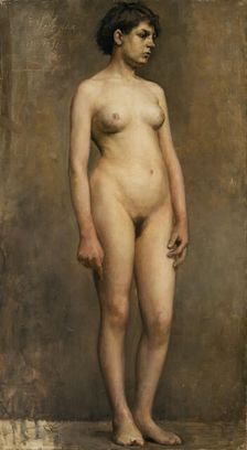 Nude Female Model, 1891. Creator: Pekka Halonen