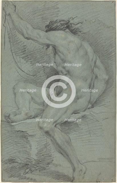 Nude Figure (academic study), 17th century. Creator: Unknown.