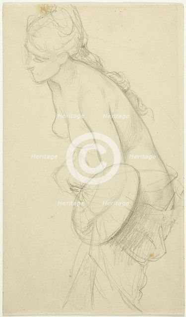 Nude Figure Holding a Fan, n.d. Creator: Unknown.