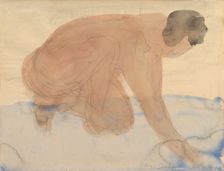 Nude figure on hands and knees, 1900-1910. Creator: Auguste Rodin