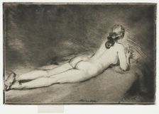 Nude Figure Lying Down, 1906. Creator: Theodore Roussel