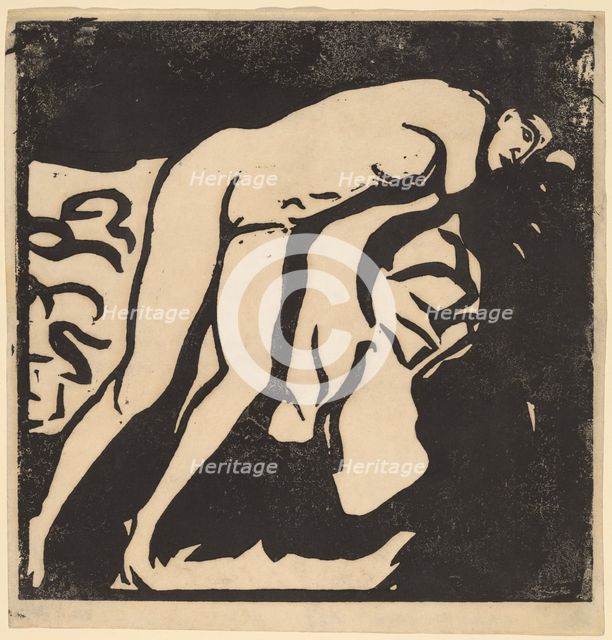 Nude Girl, 1906. Creator: Ernst Kirchner.