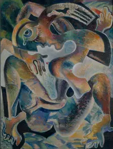 Nude in a Abstraction, 1926. Artist: Baranov-Rossiné, Vladimir Davidovich (1888-1942)
