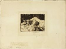 Nude Lying Down, c.1900. Creator: Charles Deering