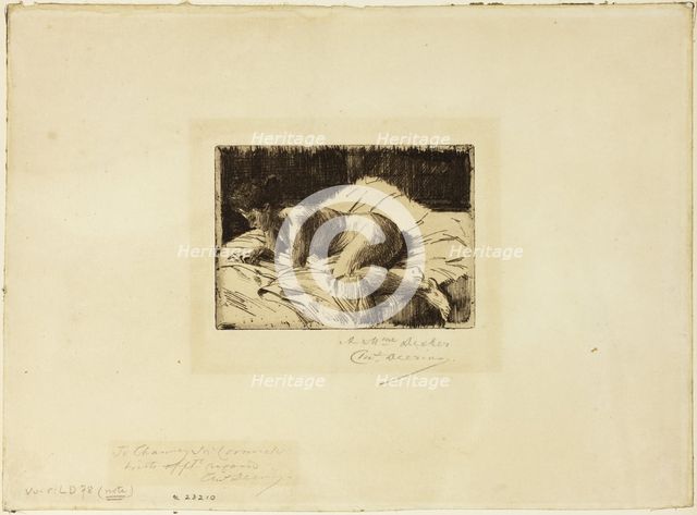 Nude Lying Down, c.1900. Creator: Charles Deering.