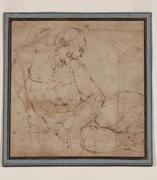 Nude Man Asleep, between 1540 and 1549. Creator: Luca Cambiaso