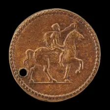 Nude Man on Horseback [reverse], 15th century. Creator: Unknown