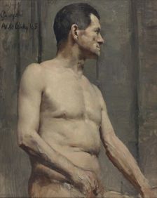 Nude male model, 1888. Creator: Akseli Gallen-Kallela