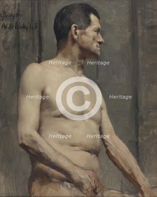 Nude male model, 1888. Creator: Akseli Gallen-Kallela.