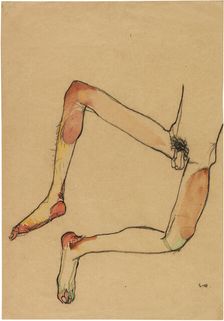 Nude male abdomen, 1910. Creator: Schiele, Egon (1890-1918)