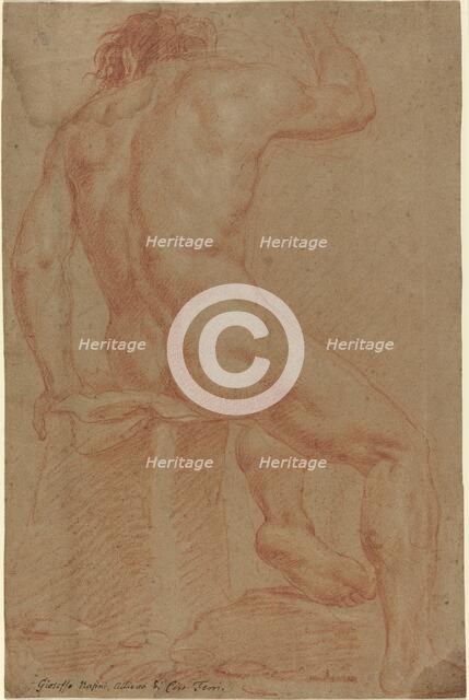 Nude Male Figure [recto], 17th century. Creator: Unknown.