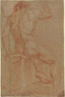Nude Male Figure [recto], 17th century. Creator: Unknown