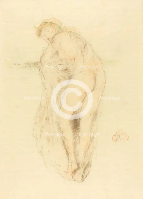 Nude Model, Back View, 1891. Creator: James Abbott McNeill Whistler.