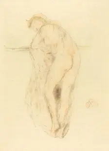 Nude Model, Back View, 1891. Creator: James Abbott McNeill Whistler