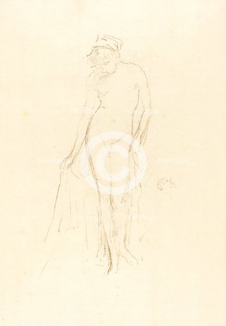 Nude Model, Standing, c. 1891. Creator: James Abbott McNeill Whistler.