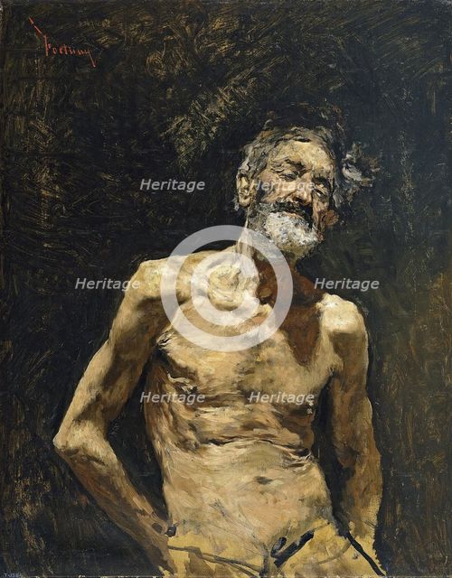 Nude Old Man in the Sun, 1862-1863. Creator: Mariano Jose Maria Bernardo Fortuny y Carbo.