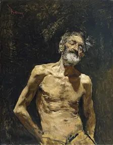 Nude Old Man in the Sun, 1862-1863. Creator: Mariano Jose Maria Bernardo Fortuny y Carbo