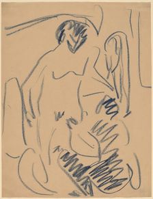 Nude on the Beach, 1910. Creator: Ernst Kirchner