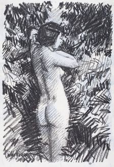 Nude (recto), 1918. Creator: Frederick Childe Hassam