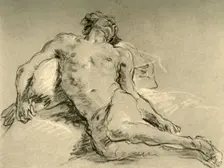 Nude resting mid 18th century, (1928). Artist: Giovanni Battista Tiepolo
