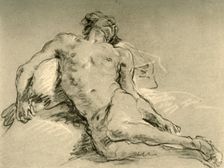 Nude resting mid 18th century, (1928). Artist: Giovanni Battista Tiepolo