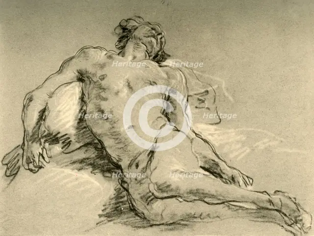 'Nude resting', mid 18th century, (1928). Artist: Giovanni Battista Tiepolo.