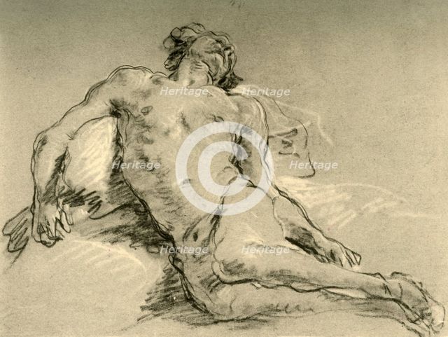 'Nude resting', mid 18th century, (1928). Artist: Giovanni Battista Tiepolo.