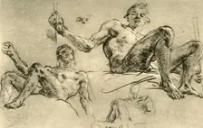 Nude Studies mid 18th century, (1928). Artist: Giovanni Battista Tiepolo