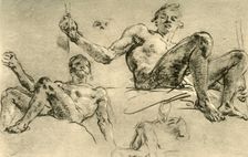 Nude Studies mid 18th century, (1928). Artist: Giovanni Battista Tiepolo