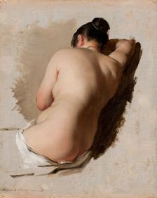 Nude study, 1850s. Creator: Amalia Lindegren
