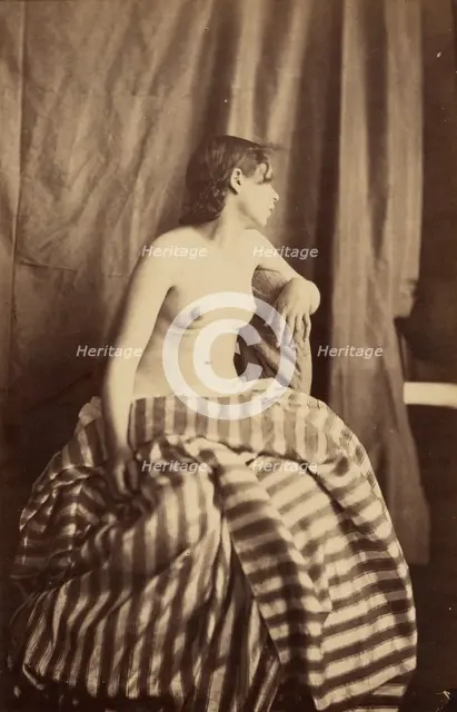 Nude study, 1853-1854. Creator: Eugène Durieu.