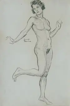 Nude study, 1925. Creator: Josef Wawra