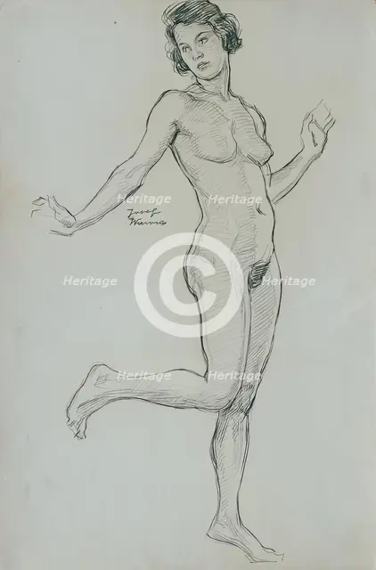 Nude study, 1925. Creator: Josef Wawra.