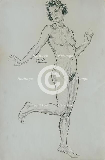 Nude study, 1925. Creator: Josef Wawra.