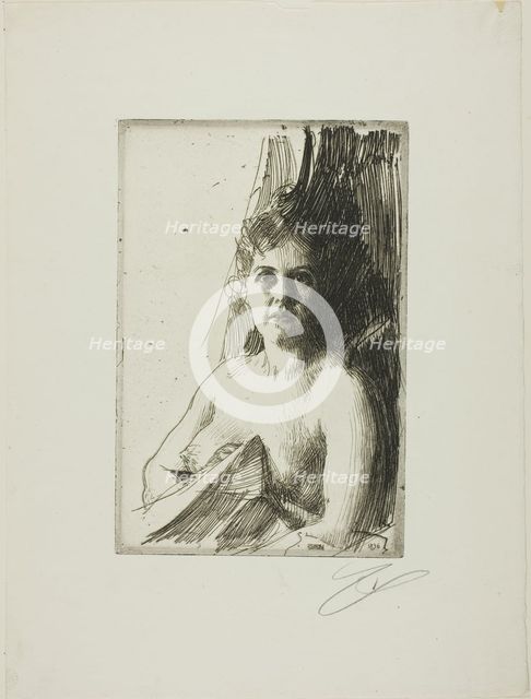 Nude Study III, 1896. Creator: Anders Leonard Zorn.