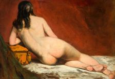 Nude Study Of A Reclining Woman, 1849. Creator: William Etty