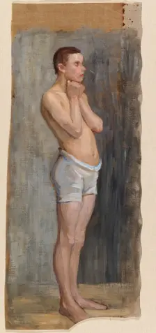 Nude Study, Standing Boy, 1903. Creator: Maria Wiik