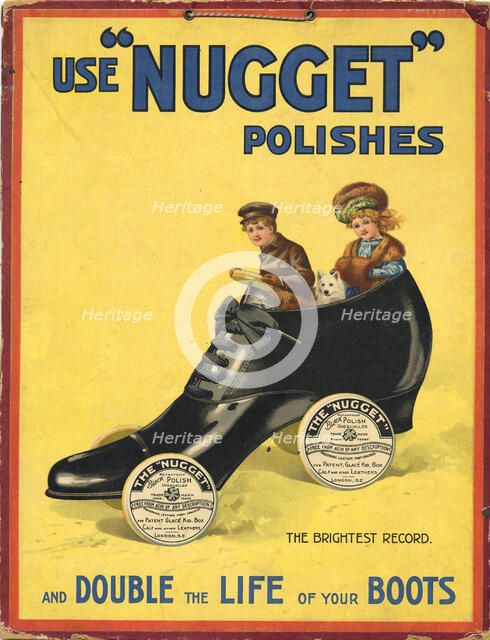 Nugget boot polish, 1910s. Artist: Unknown