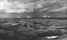 Nuit calme devant Douaument, en terrain reconquis 1916. Creator: Unknown