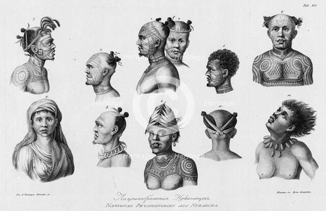 Nukagiva Natives, 1813. Creator: Ignaz Sebastian Klauber.