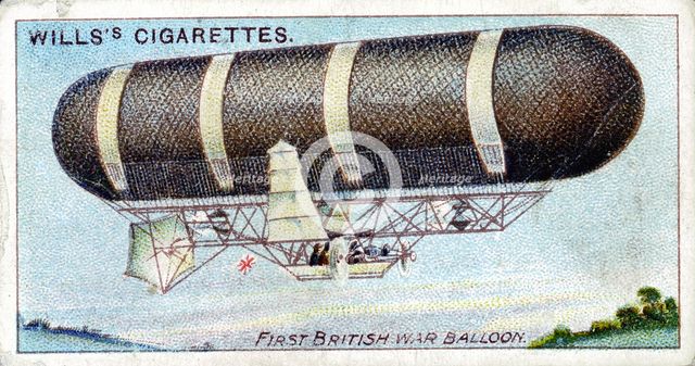'Nulli Secundus', first British military steerable balloon (dirigible), 1905-1907 (c1910). Artist: Unknown