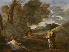 Numa Pompilius and the Nymph Egeria. Artist: Poussin, Nicolas (1594-1665)