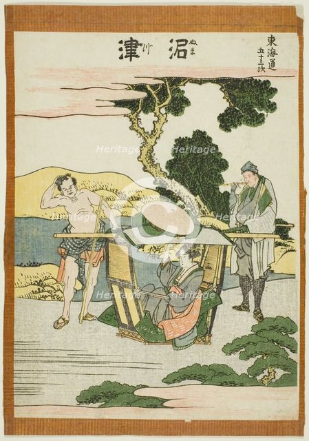 Numatsu, from the series "Fifty-three Stations of the Tokaido (Tokaido gojusan tsugi)", Japan, c1806 Creator: Hokusai.